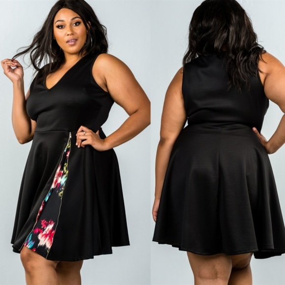 babydollsplus Dresses & Skirts - 1x-3x New PLUS SIZE DRESS SIDE ZIP DESIGN